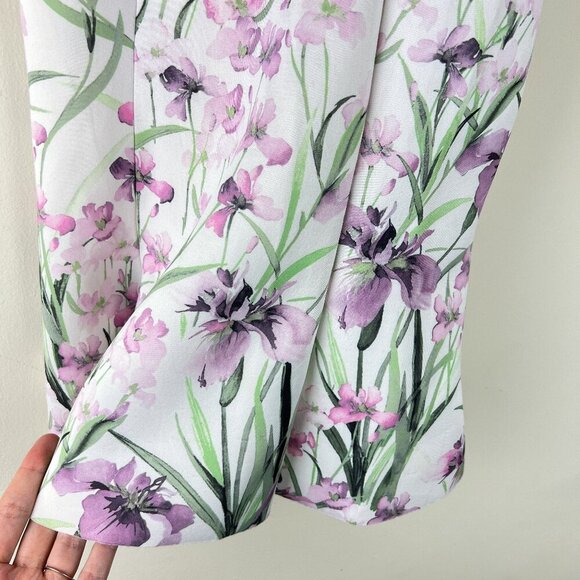 ASOS White Floral Printed Bust Overlay Scuba Mini Dress - Picture 3 of 6